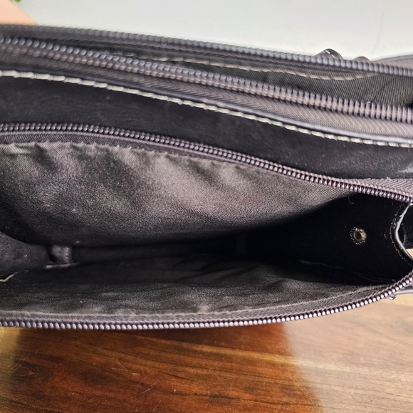 Le Donne Genuine Leather Collection Structured Organizer Shoulder Crossbody Bag - Picture 16 of 16